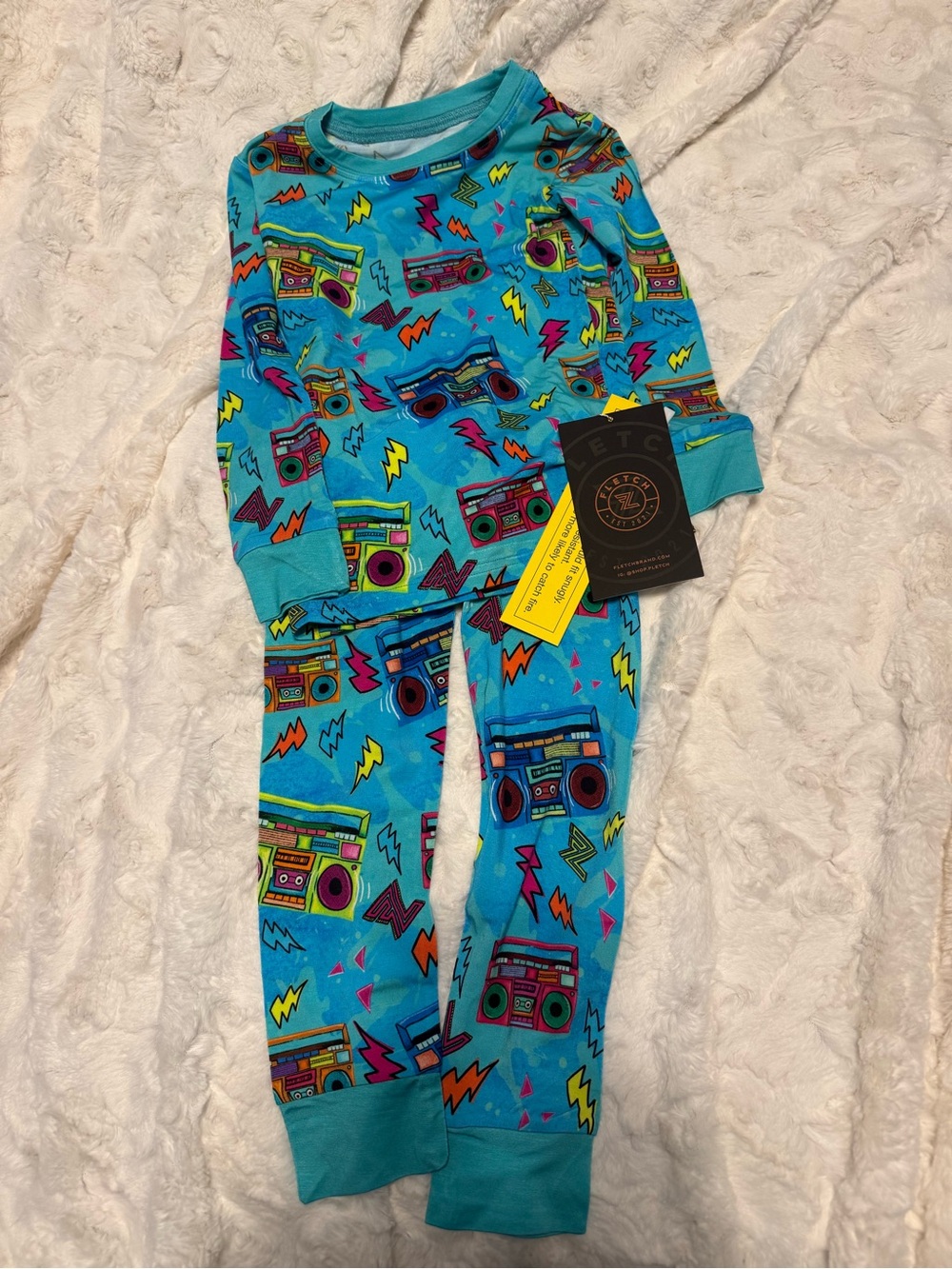 Nothing but treble Print Kids Pajama 3T Set - Fletch